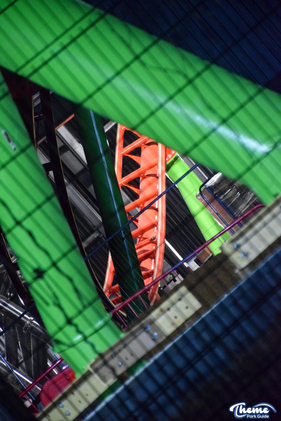 Escape the Nether Rollercoaster's Incredible Track Layout Revealed in the Dark at Chessington!