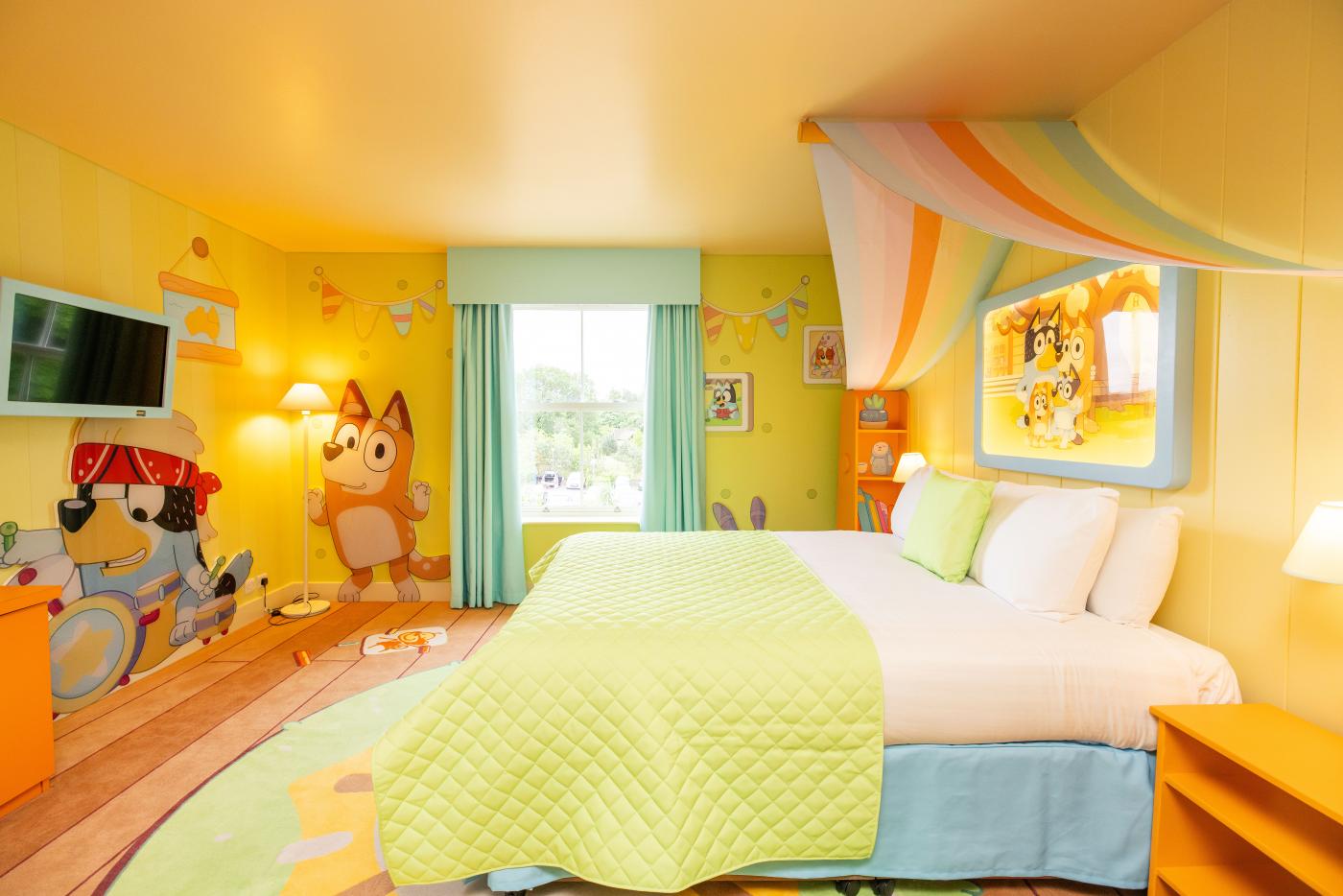 Alton Towers gives first peek of world’s first Bluey themed hotel rooms