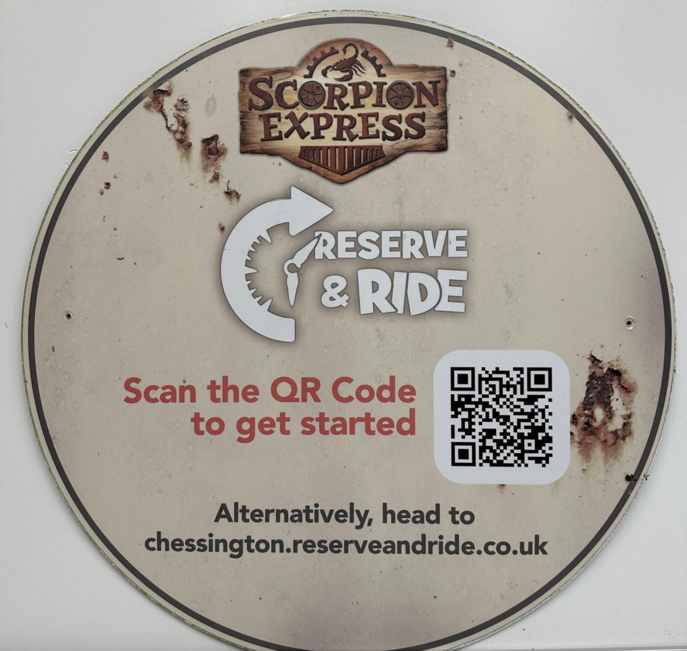 Chessington Scorpion Express Online Auction Bid for Iconic Ride Memorabilia