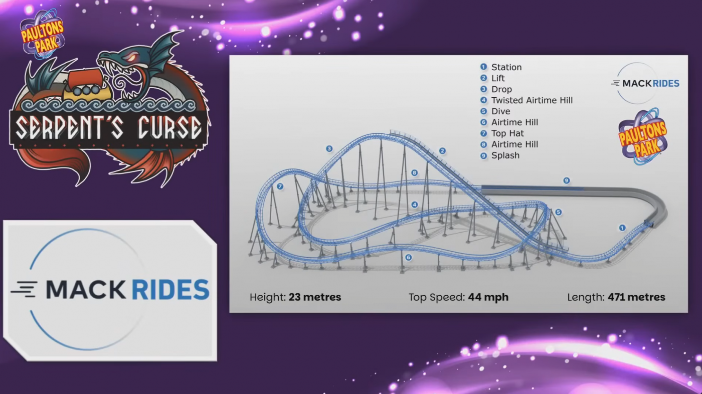 Paultons Park Announces Serpent's Curse Water Coaster for 2027