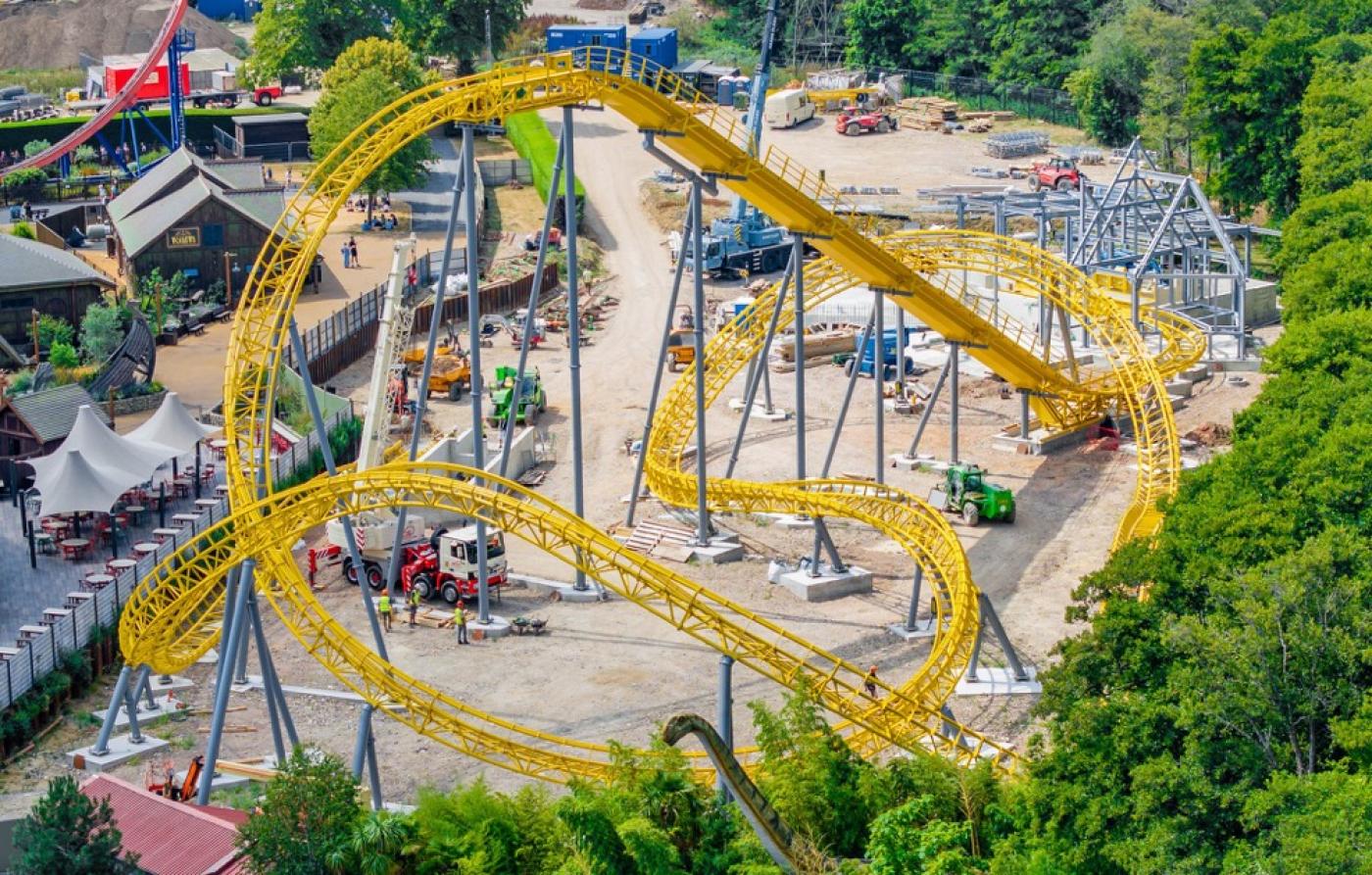Serpent’s Curse Track Installation Complete at Paultons Park
