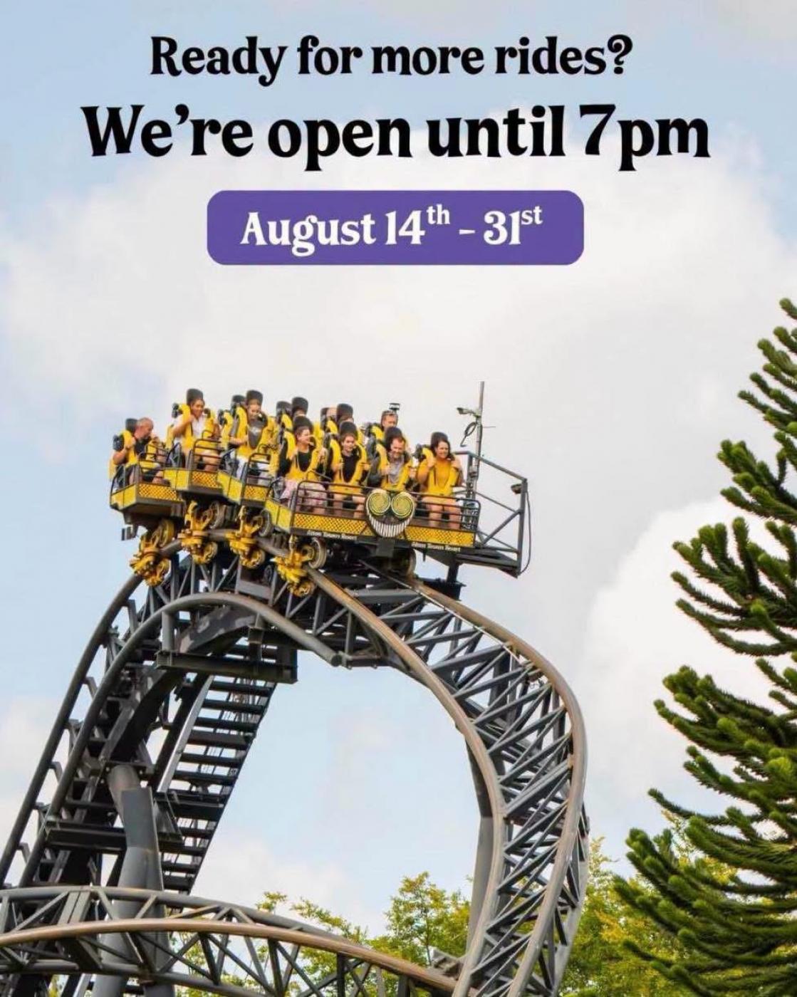 Alton Towers Extends Summer Opening Hours Until 7pm