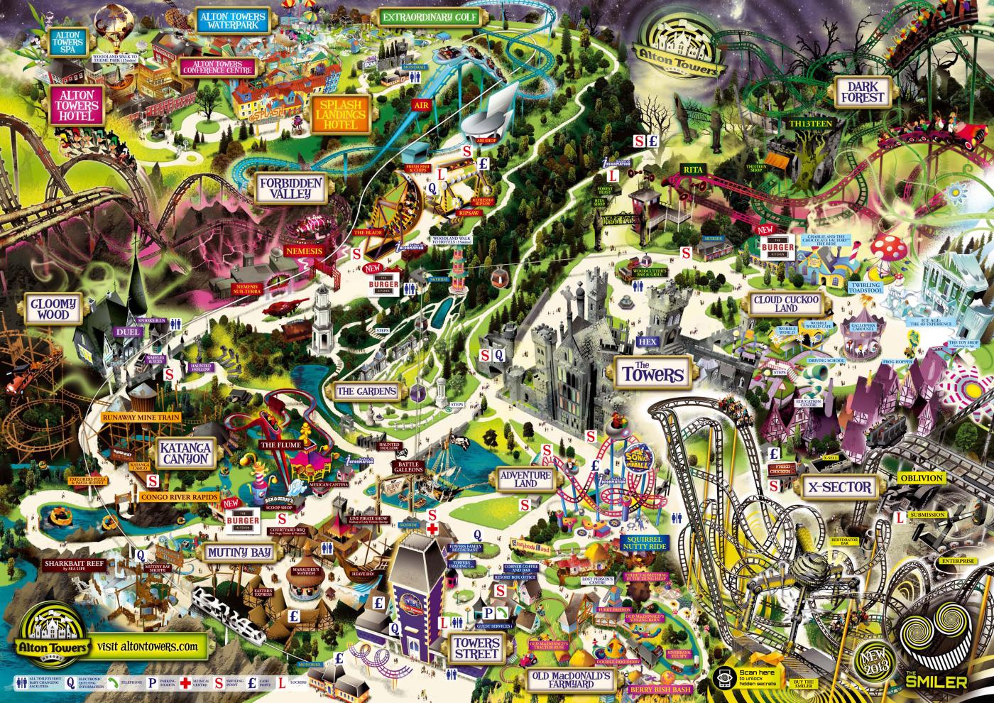 Alton Towers 2013 Map