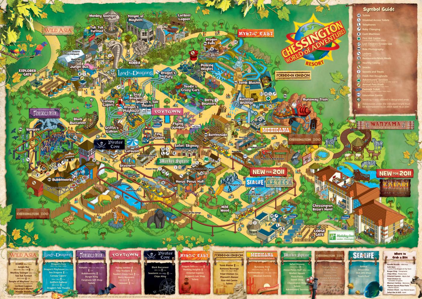 Chessington World Of Adventures 2011 Map
