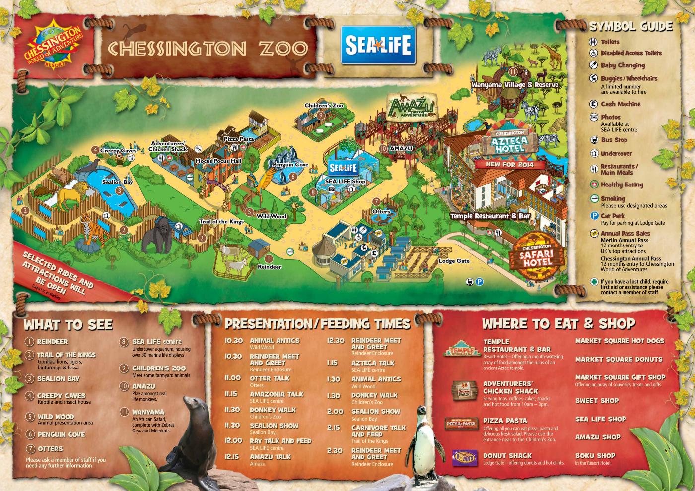 Chessington World Of Adventures 2014 Special Event Map