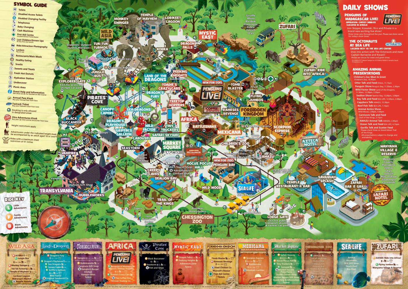 Chessington World Of Adventures 2015 Map