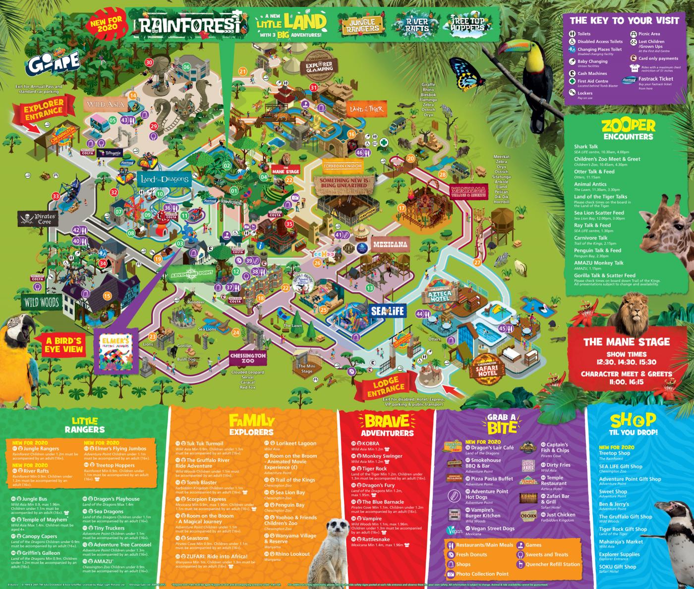 Chessington World Of Adventures 2020 Map