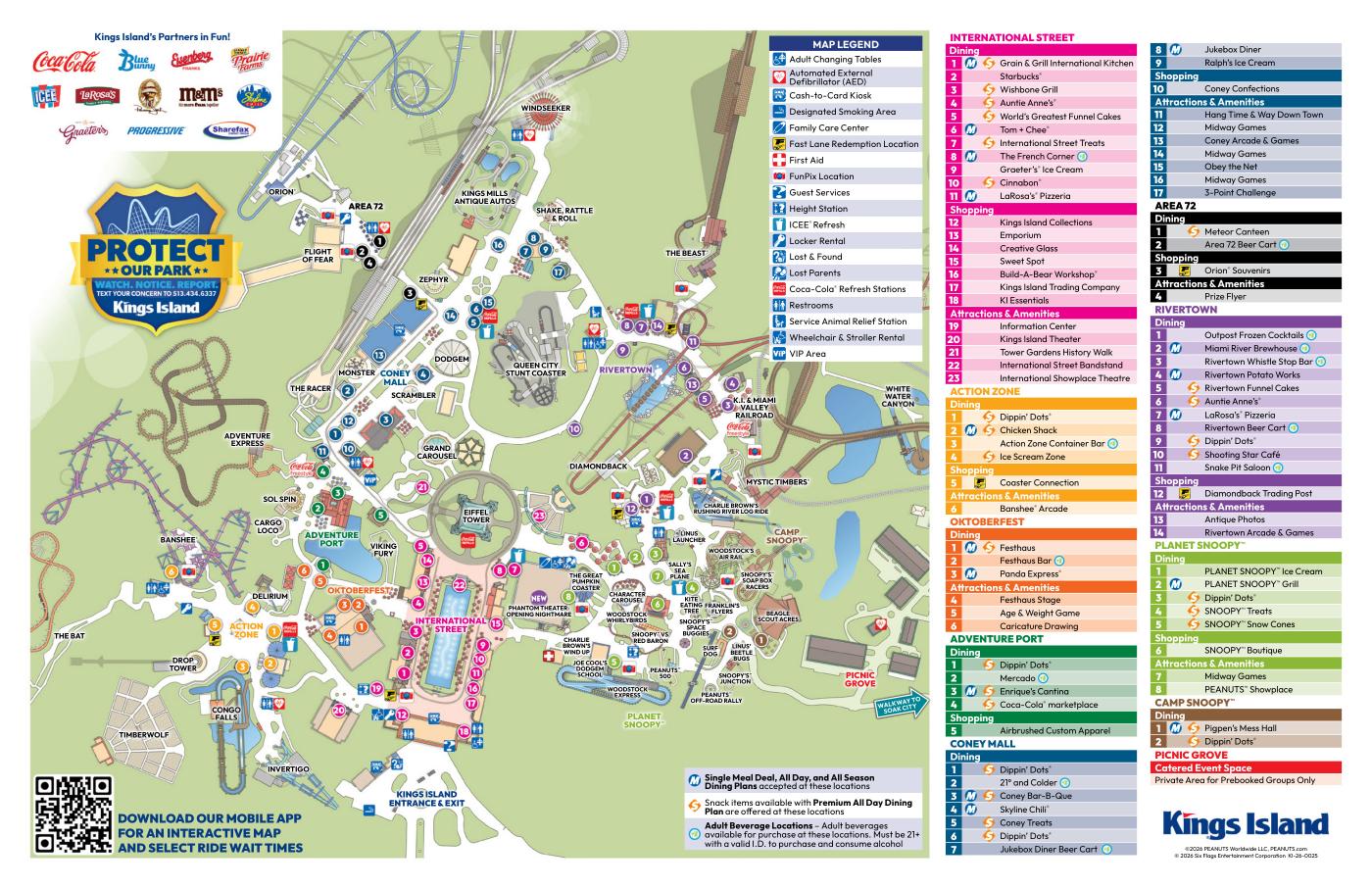 Kings Island 2025 Map