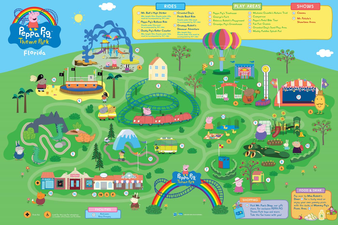 Peppa Pig Theme Park 2022 Map