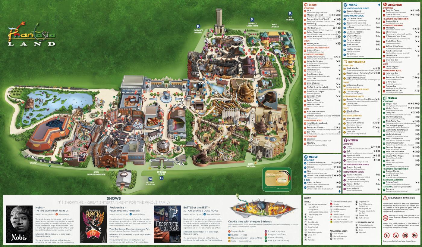 Phantasialand 2025 Map