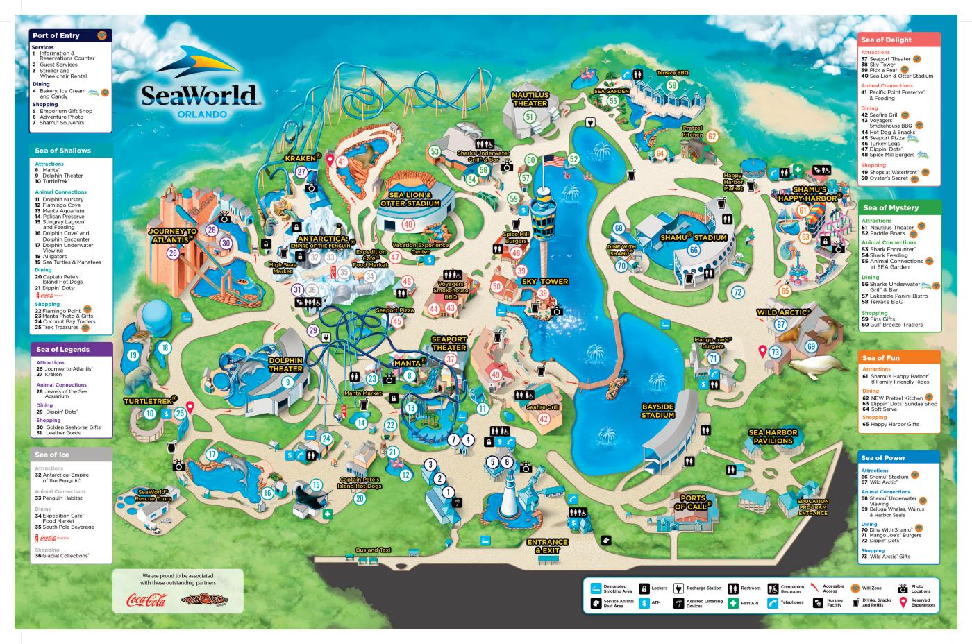 Seaworld Orlando 2015 Map