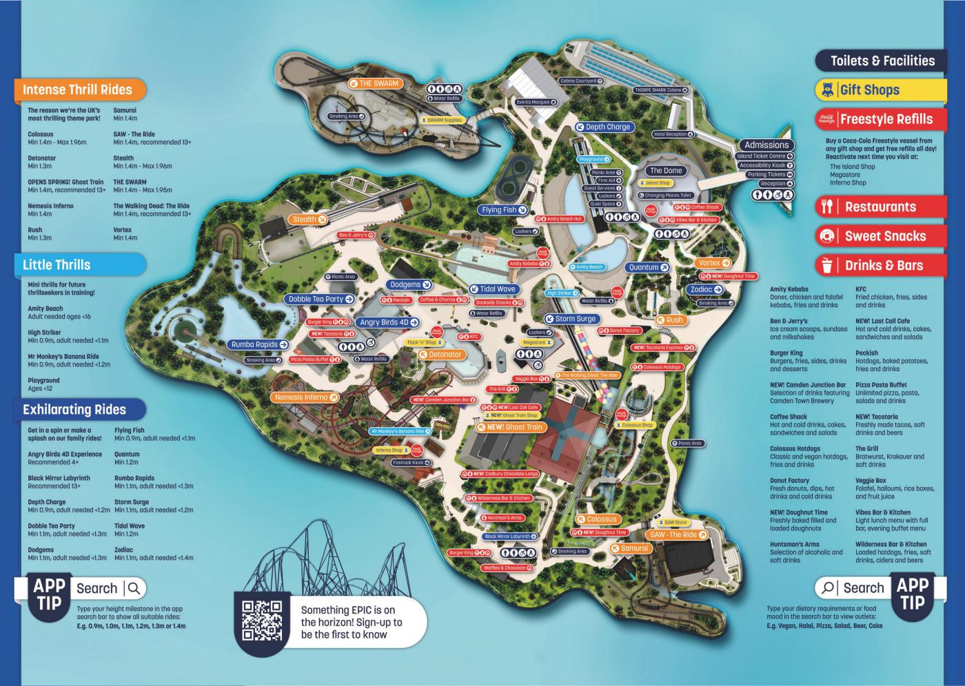 Thorpe Park 2023 Map
