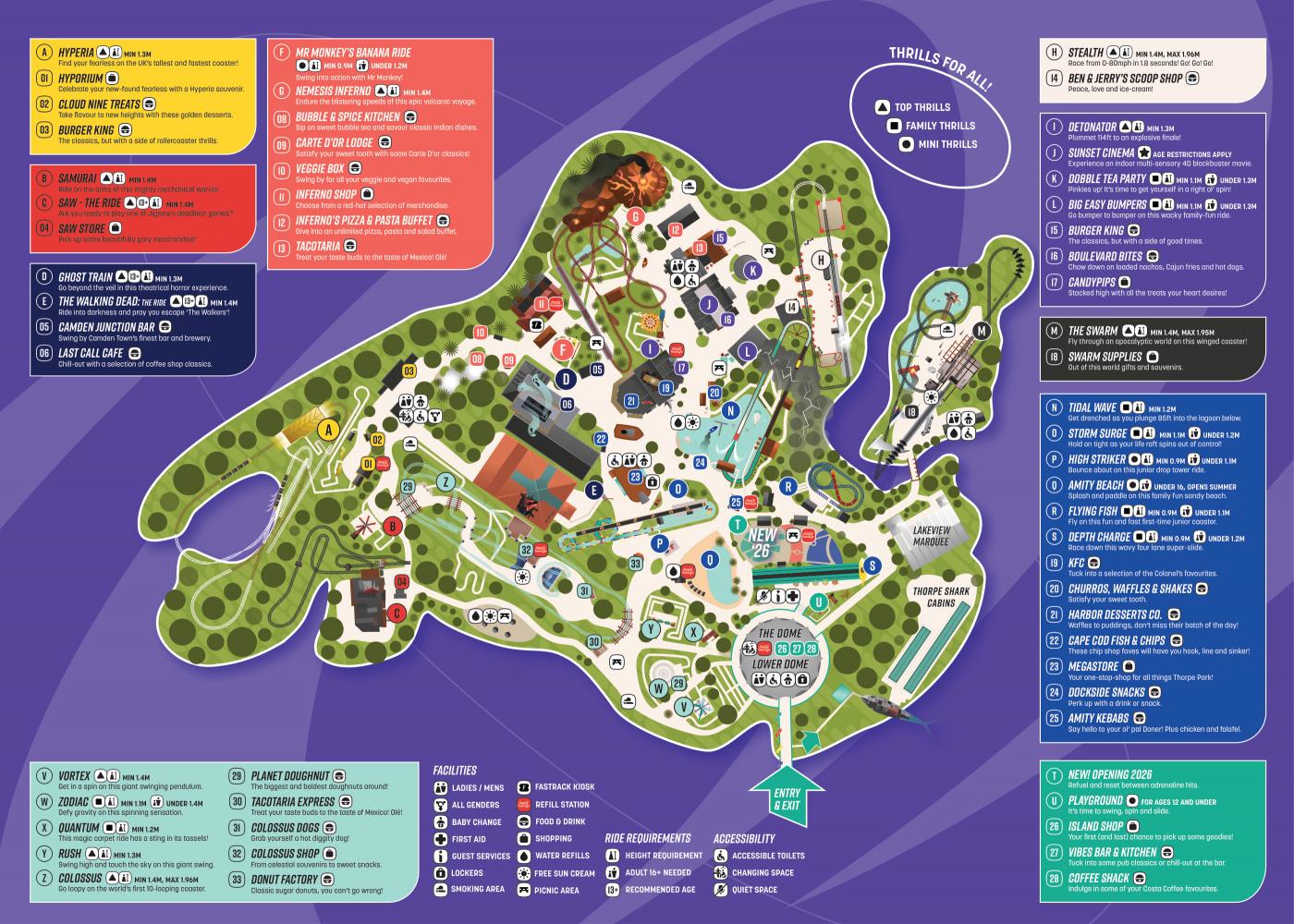 Thorpe Park 2026 Map